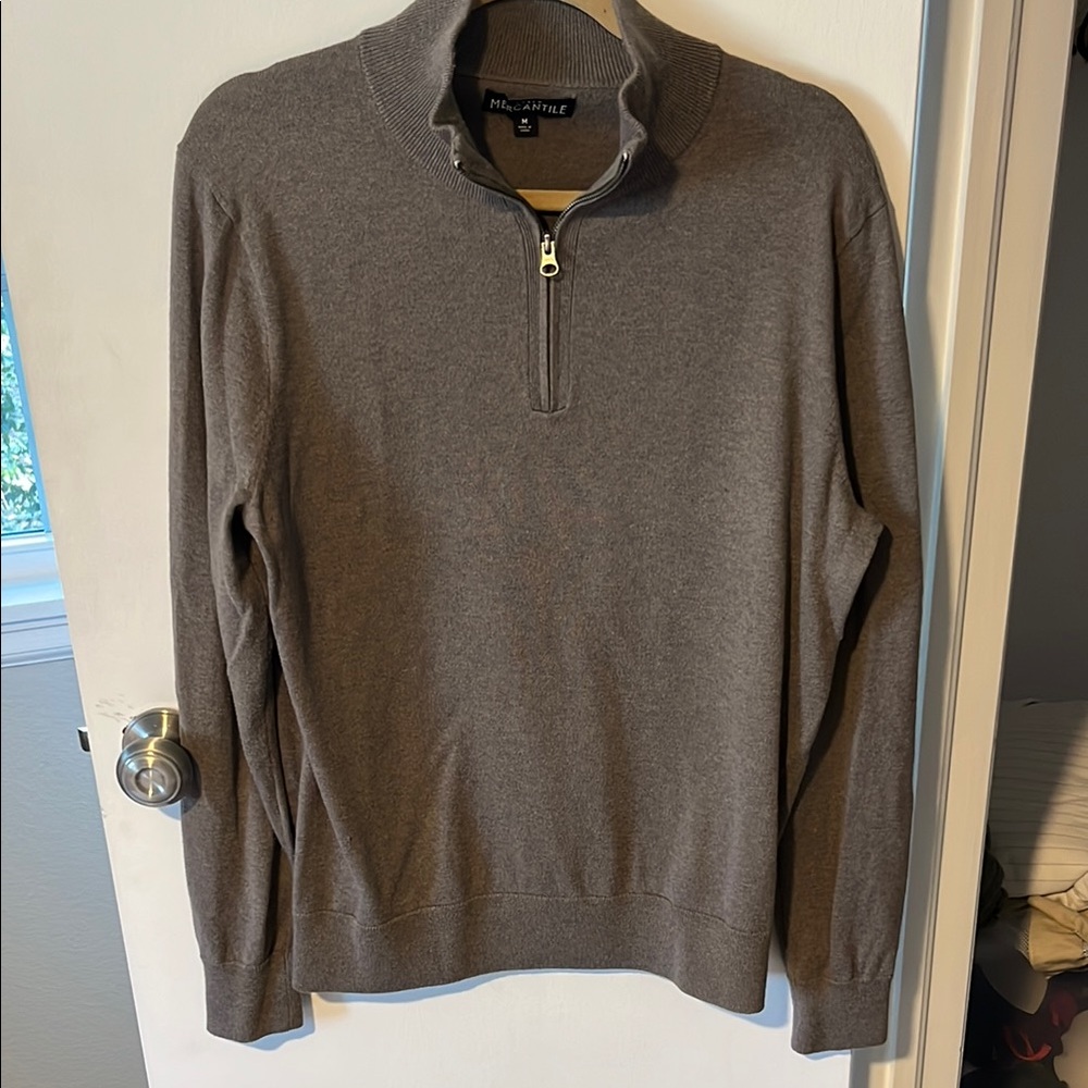 J. Crew Men's Brown Quarter Zip Sweater